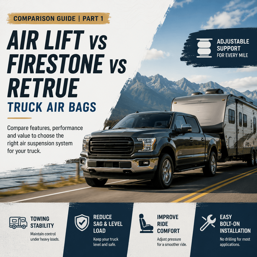 Truck Air Suspension Comparison Guide | Part 1: Air Lift vs Firestone vs RETRUE Truck Air Bags - RETRUE