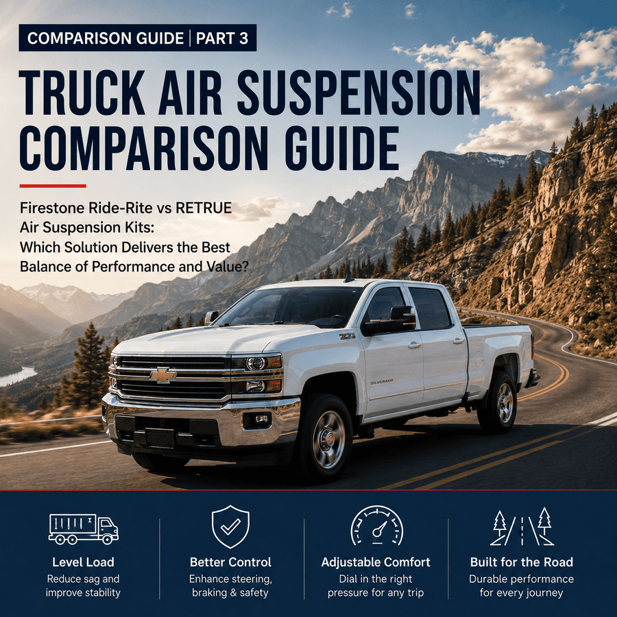 Truck Air Suspension Comparison Guide | Part 3: Firestone Ride-Rite vs RETRUE Air Suspension Kits - RETRUE