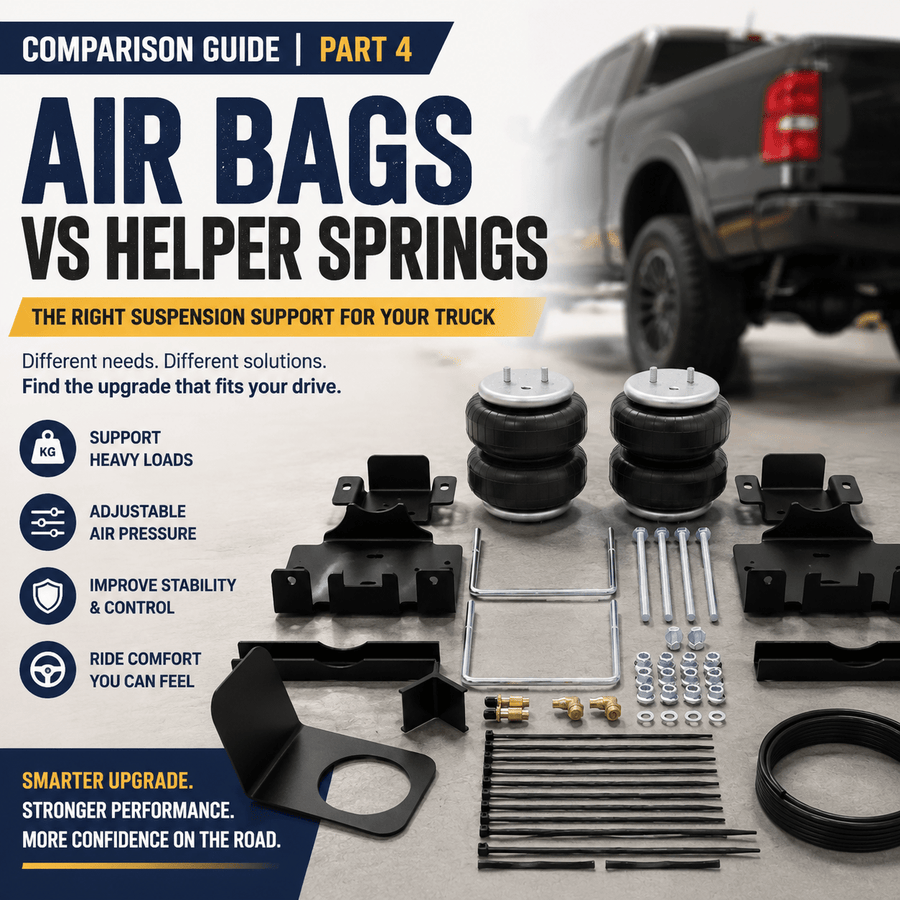 Truck Air Suspension Comparison Guide | Part 4: Air Bags vs Helper Springs for Truck Suspension Upgrades - RETRUE