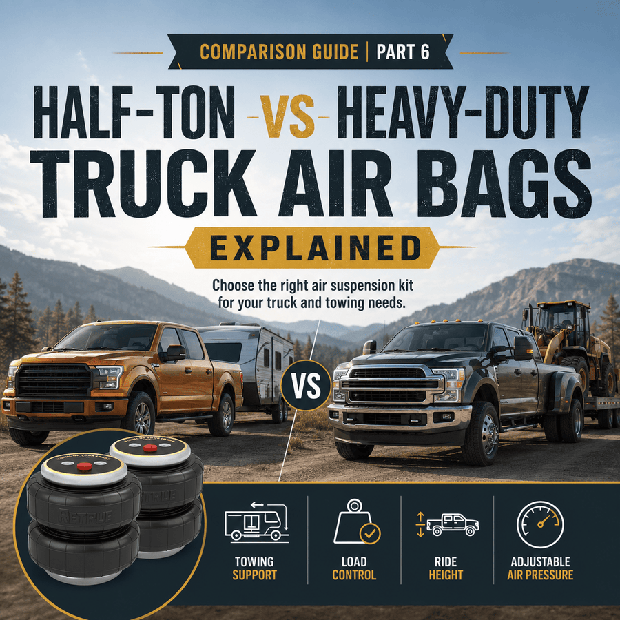 Truck Air Suspension Comparison Guide | Part 6: Half-Ton vs Heavy-Duty Truck Air Bags Explained - RETRUE