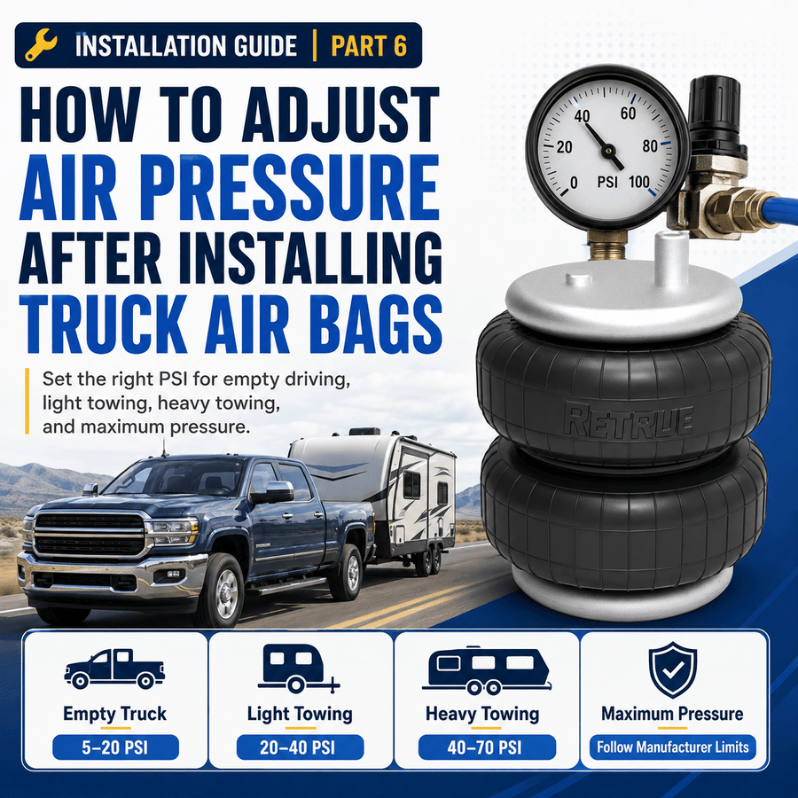 Truck Air Suspension Installation Guide | Part 6: How to Adjust Air Pressure After Installing Truck Air Bags - RETRUE