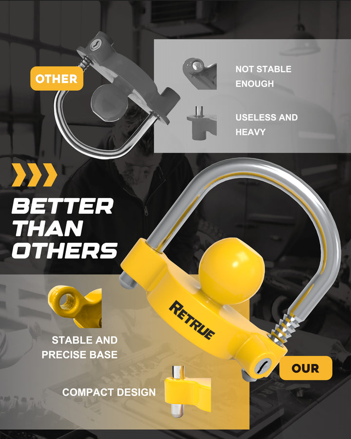 Compared with other brands, RETRUE Coupler Ball Lock is more stable and features a precise base and a compact screw design.